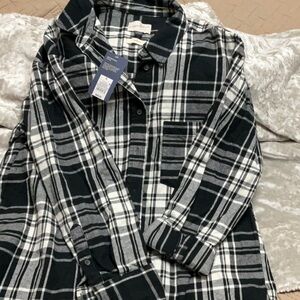 Black and White Plaid Shirt